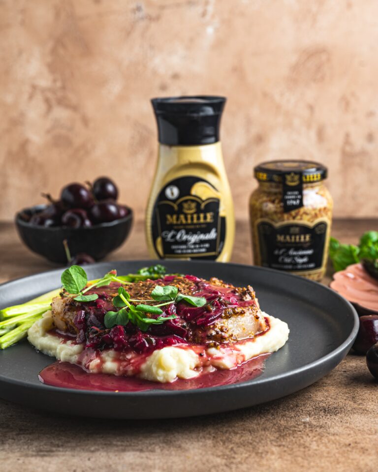 Pork Chops with Maille sauce